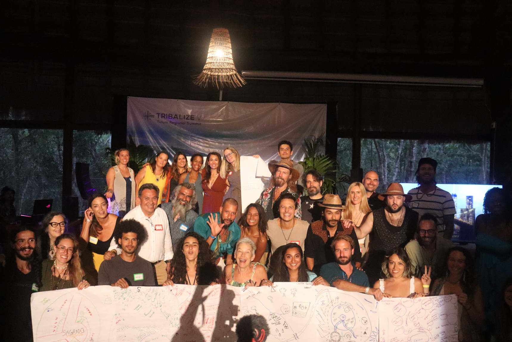 Workshop group photo in Tulum