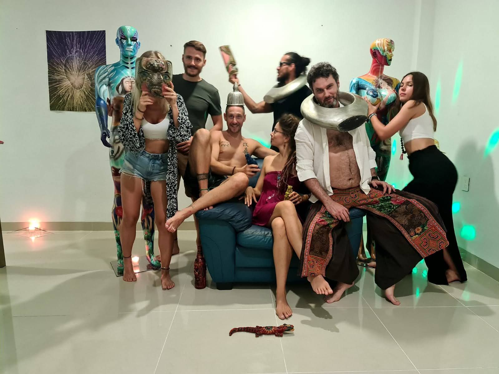 Regen Tribe founding team at the incubator house in Tulum