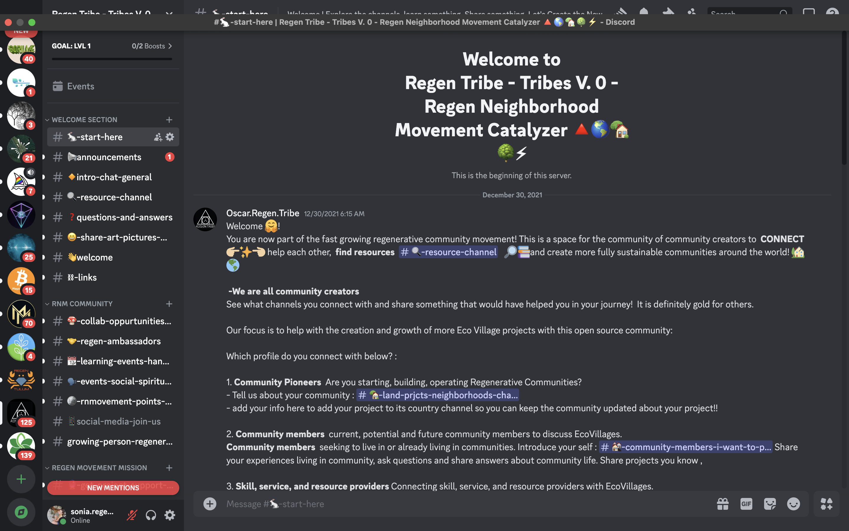Tribes Platform v0 - Regen Tribe Discord